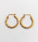 Finely twisted vintage yellow gold hoop earrings (circa 1970) 