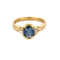 Bague 52,5 Bague or jaune, saphir et diamants 58 Facettes COL2959