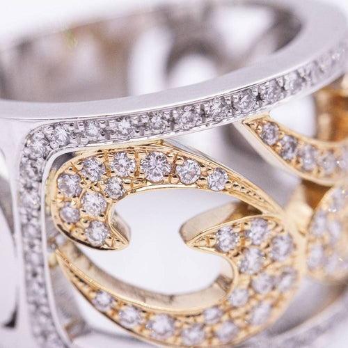 Bague 54 Bague en or bicolore et diamants 58 Facettes N102899