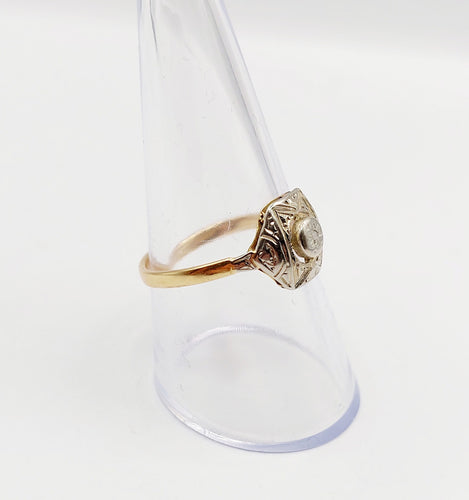 Bague 58 Bague Art Déco petit diamant taille rose (circa 1910) 58 Facettes A06406