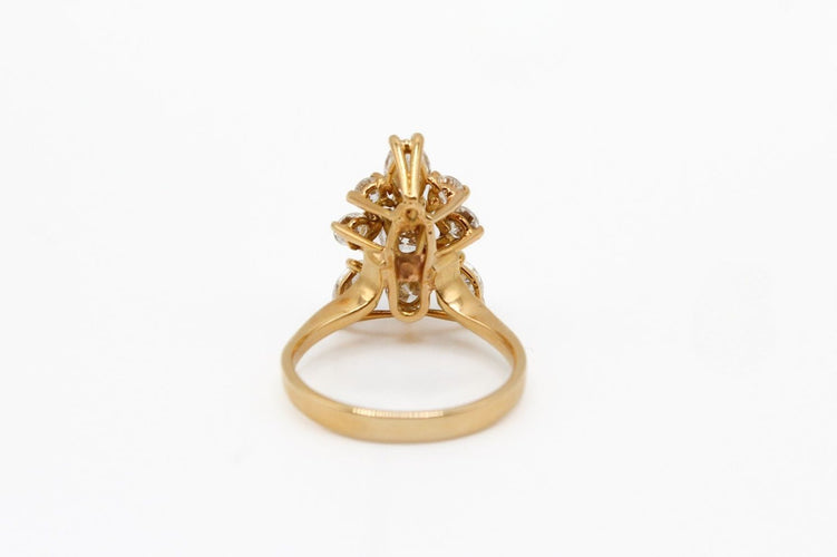 Bague 54 Bague marquise or jaune, diamants 58 Facettes 240076