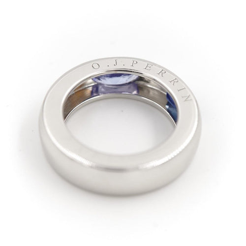 Bague 41 O.J. Perrin Bague Jonc  Or blanc Saphir, Tanzanite 58 Facettes 1582973CN