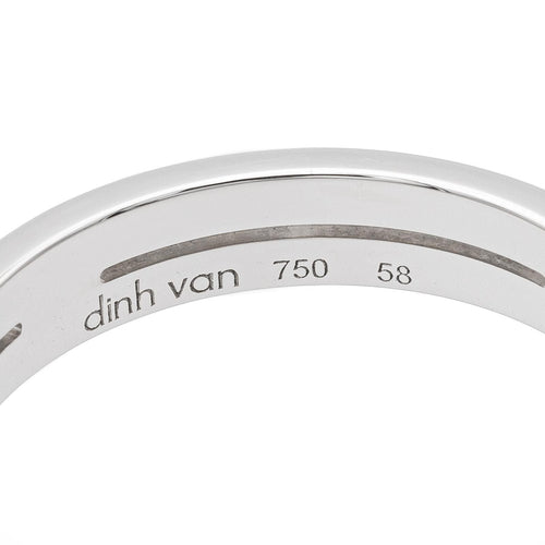 58 Dinh Van Bague Alliance Seventies Or blanc 58 Facettes 1649322CN