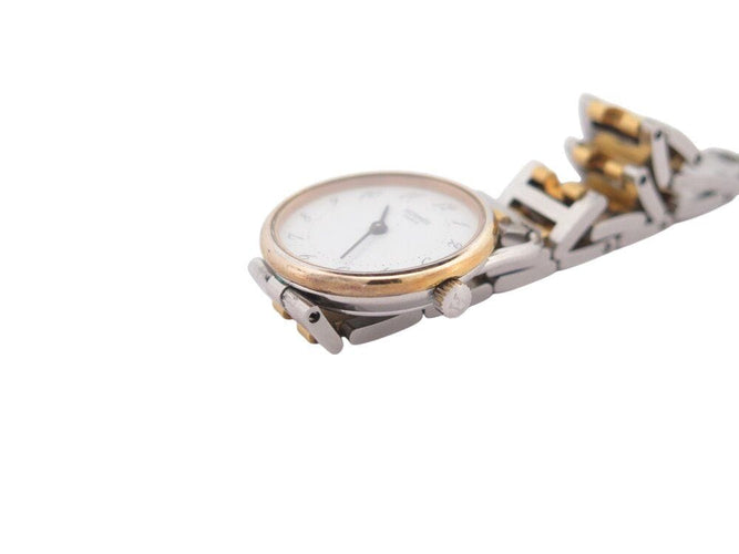 Montre vintage montre HERMES arceau 25 mm acier et plaque or quartz  plated 58 Facettes 268618