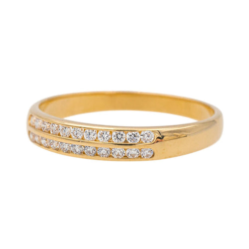 Bague 52 Bague Demi alliance Or jaune Diamant 58 Facettes 4098640RV