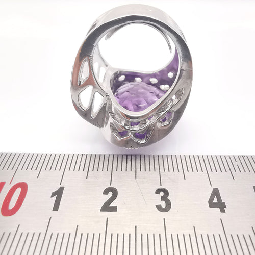Bague 51 Bague améthyste et diamants 58 Facettes