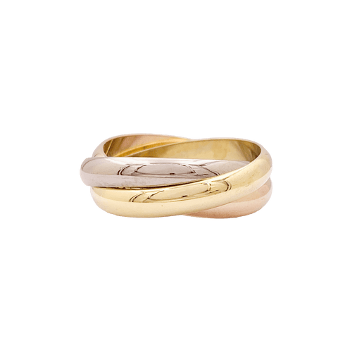 Bague 58 Bague Cartier, "Trinity Classique", trois ors. 58 Facettes 34715