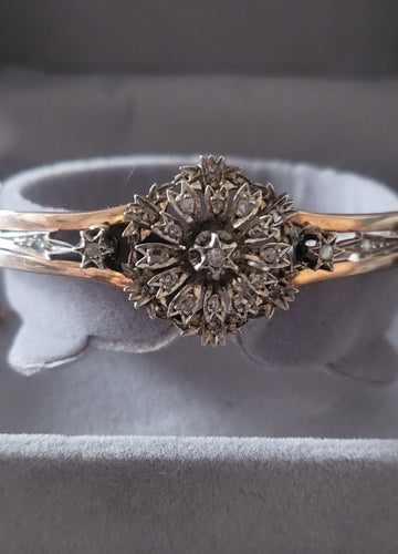 Bracelet Bracelet Napoléon III en or rose serti de diamants 58 Facettes