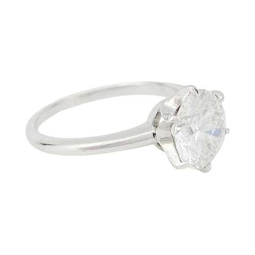Bague 53 Solitaire platine et diamant, 2,23 carats. 58 Facettes 31441