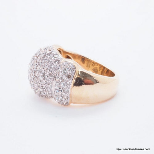 Bague 56 Bague boule or, diamants 58 Facettes 5036
