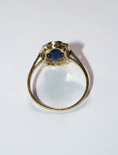 Bague 53 Bague Belle Epoque saphir naturel non chauffé 58 Facettes 579