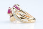 Bague 51 Bague en or jaune 18K rubis et diamants 58 Facettes BGRUDOC571-107