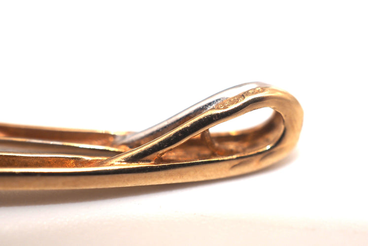 Pendentif Pendentif or bicolore 750 avec diamants 58 Facettes