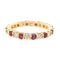Bague 51 Bague Alliance américaine Or jaune Diamant, Rubis 58 Facettes 2999661CN