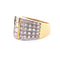 Bague 55 Bague en or jaune et blanc avec diamants 58 Facettes