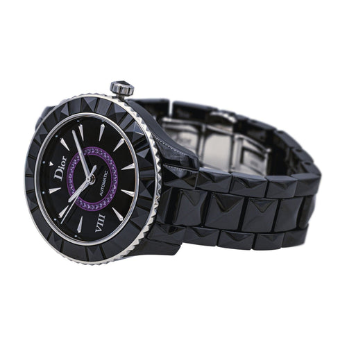 Montre Dior Montre VIII Céramique noir Améthyste 58 Facettes 4106498RV