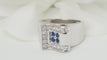 Bague 53 Bague en or blanc, saphirs et diamants 58 Facettes 32343