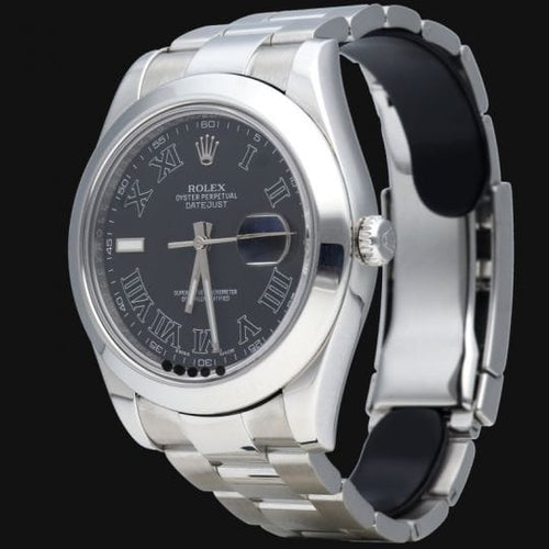 Montre Rolex Montre Datejust Ii 41 Black Roman Dial 58 Facettes MT42276