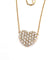 Pendentif Pendentif en or jaune avec pendentif en forme de cœur serti de diamants 58 Facettes
