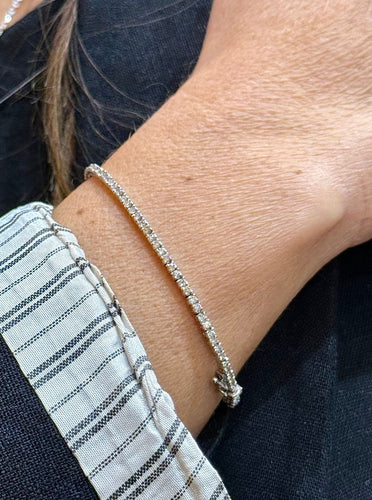 Bracelet Bracelet rivière de diamants , or blanc 18 carats 58 Facettes