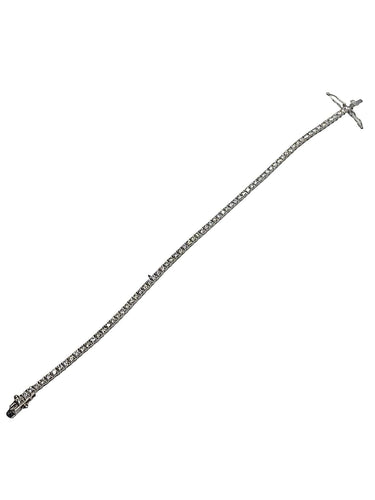 Bracelet Bracelet rivière or blanc et diamants 1,80 ct 58 Facettes