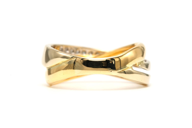 Bague 63 Bague contemporaine or jaune, diamants (+-0.26ct) 58 Facettes 22749