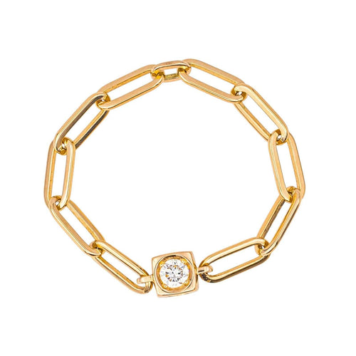 Bague 53 Dinh Van Bague Cube Or rose Diamant 58 Facettes 4311458CN