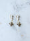 Boucles d'oreilles Boucles d'Oreilles Dormeuses Anciennes Trèfle et Fleur Diamants 58 Facettes