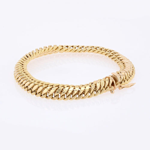 Bracelet Bracelet gourmette américaine fin or jaune 58 Facettes CVBR66