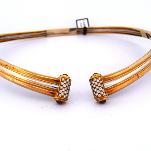 Piaget - Colar em ouro amarelo 18 quilates, diamantes e rubis 