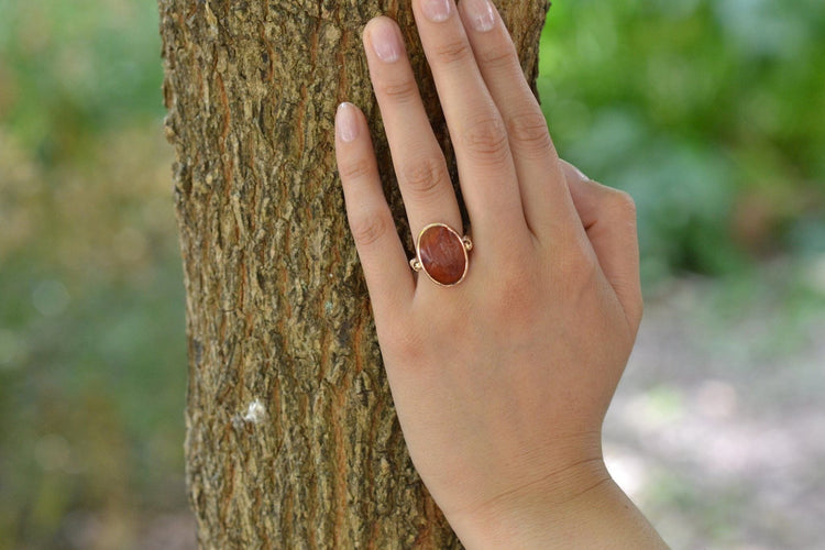 Bague 48 Bague antique intaille cornaline 58 Facettes 26957