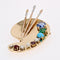 Broche Broche palette du peintre pierres précieuses 58 Facettes 24-188