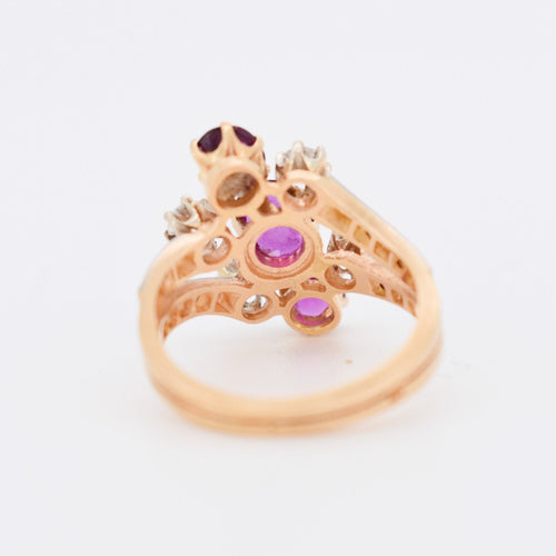 Bague 53 Bague Vintage Or Rubis et Diamants 1960 58 Facettes 385