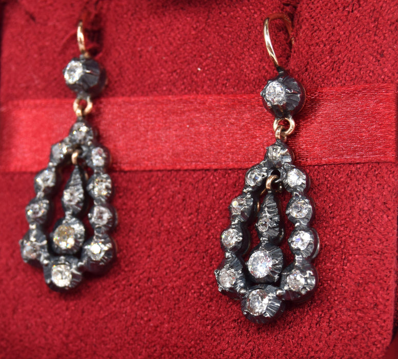 Boucles d'oreilles Époque victorienne, fin du 19e siècle 58 Facettes