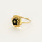Bague 56 Bague vintage or jaune et Onyx 58 Facettes