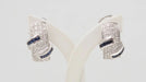 Boucles d'oreilles Boucles d'oreilles en or blanc, saphirs et diamants 58 Facettes 32747