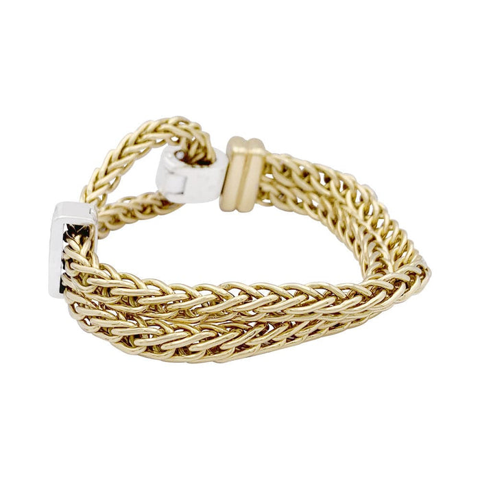 Bracelet Bracelet Pomellato, "Corde", deux ors, diamants. 58 Facettes 33791