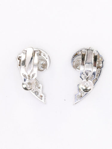 Boucles d'oreilles Boucles d'oreilles Ailes diamants Art-Déco 58 Facettes 1034.13
