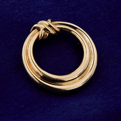 Broche Tiffany & Co. - Broche nœud rond en or jaune 58 Facettes 39787