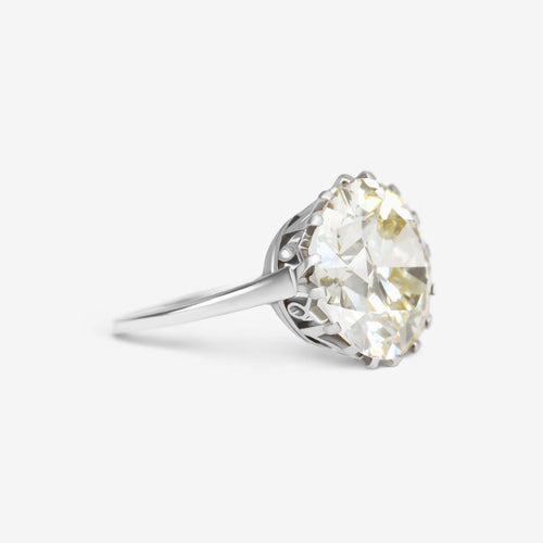 Bague Bague en diamant brillant circulaire VS1 de 7,46 carats, certifiée GIA 58 Facettes 22616