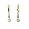 Boucles d'oreilles Boucles d'oreilles pendantes en or et platine de style édouardien serties de diamants 58 Facettes