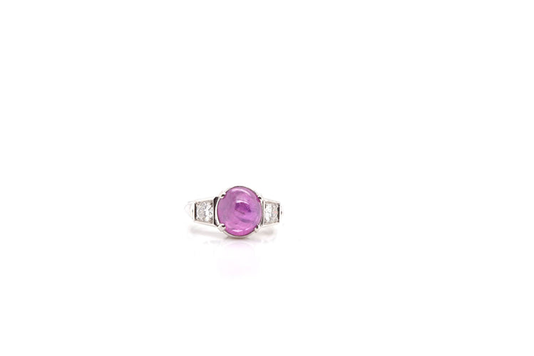 Bague 50.5 Bague vintage saphir rose de Ceylan étoilé 58 Facettes 22508