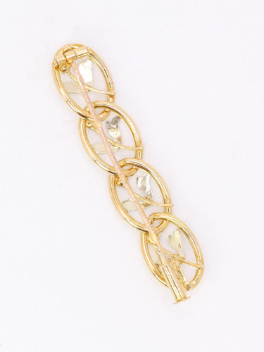 Broche Broche fleur Art Nouveau or jaune, or blanc et perles 58 Facettes 1163.3