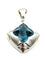 Pendentif BVLGARI. Collection "Pyramide", pendentif or blanc 18K et topaze 58 Facettes