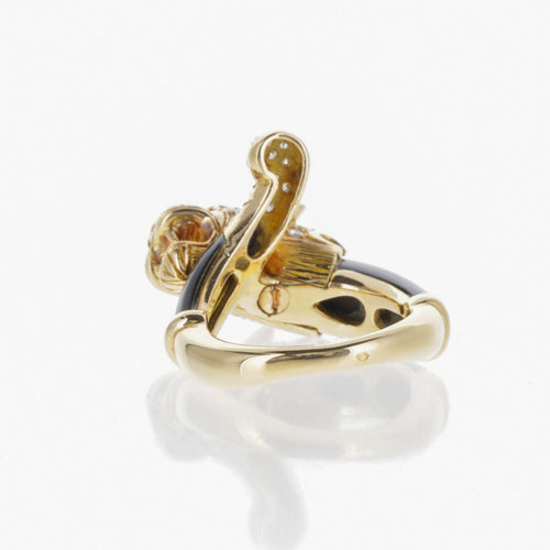 Pierścień Panthère Żółte złoto, diamenty i onyks