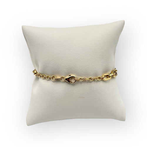 Bracelet Bracelet or jaune maille alternée 58 Facettes 149062014