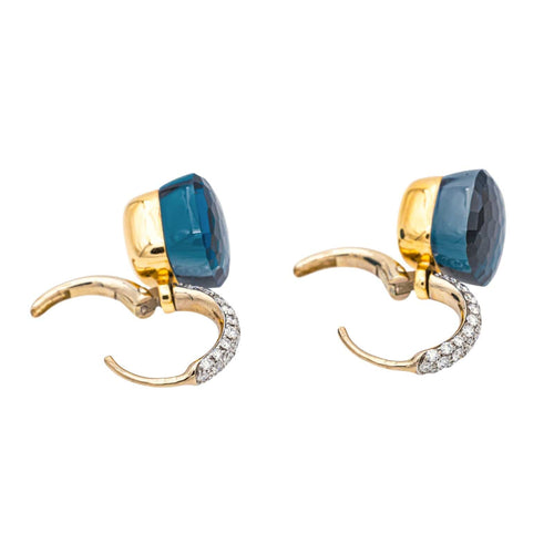 Boucles d'oreilles Pomellato Boucles d'oreilles Nudo Or rose Topaze, Diamant 58 Facettes 4174325RV