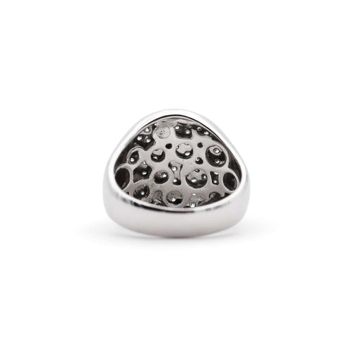 Bague Bague en or blanc pavée de diamants 58 Facettes