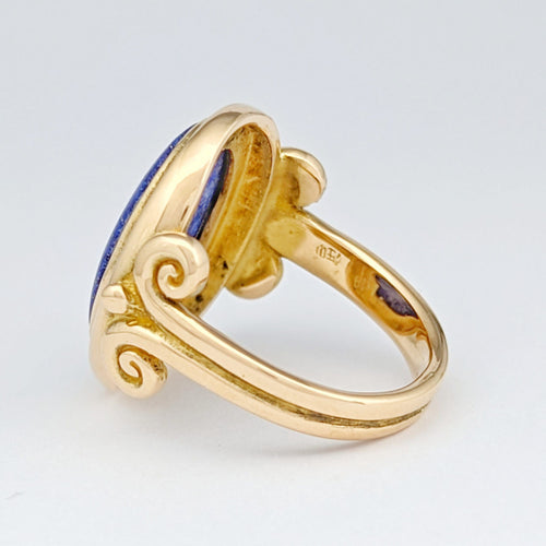 Bague 54 Bague en or jaune 18 carats et lapis-lazuli 58 Facettes 32615