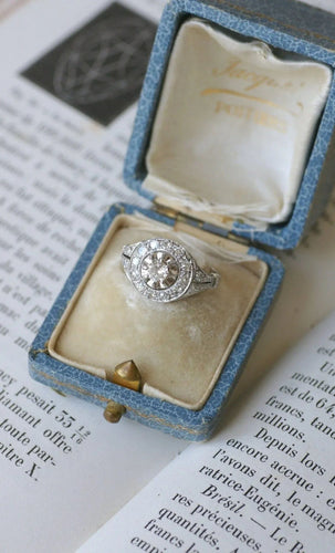 Bague Bague Cible Art Déco Diamants 58 Facettes